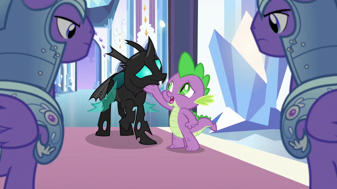 My Little Pony Spike And Thorax Image - Spike singing in support of Thorax S6E16.png | My Little Pony
