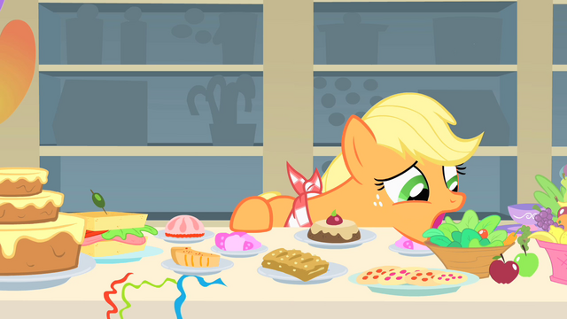 File:Applejack doesn't know what to eat first 1 S01E22.png
