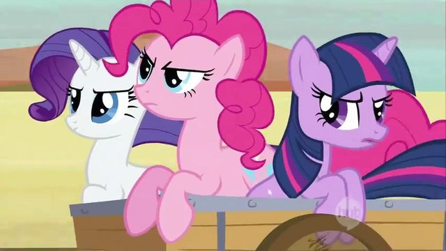 File:Pinkie Pie, Rarity, and Twilight mad at Applejack S2E14.png