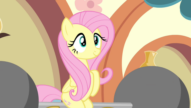 File:Fluttershy sitting on a barbell S4E24.png