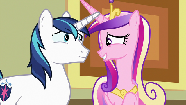 File:Cadance and Shining Armor fondly reminiscing S7E3.png