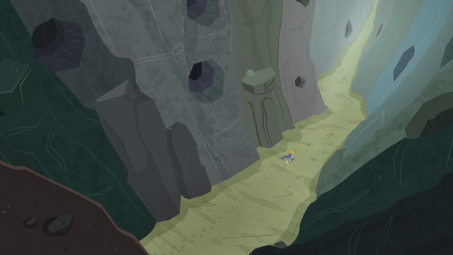 File:Maud Pie chases rock through the gorge S7E4.png