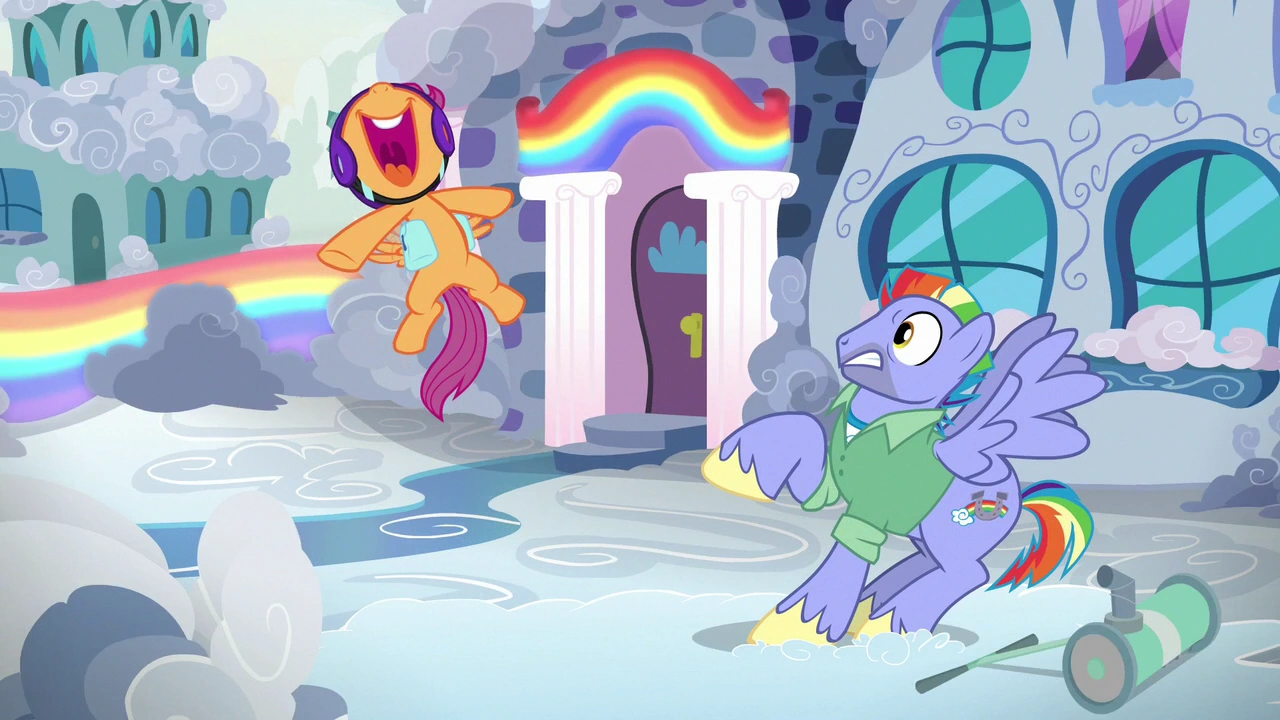Image - Scootaloo squealing "Rainbow Dash's dad!" S7E7.png 