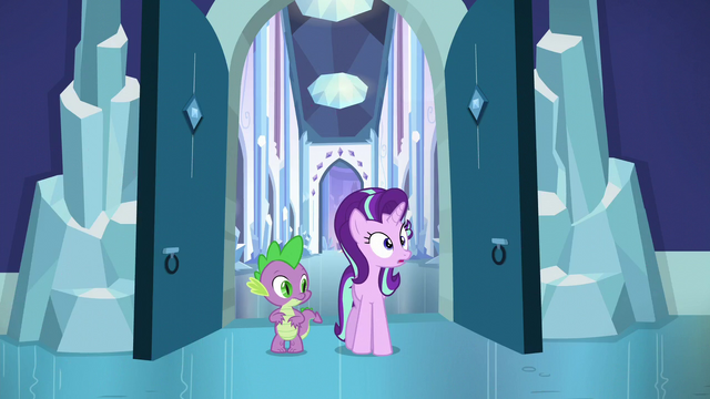 File:Starlight and Spike sees Pinkie chasing Flurry Heart S6E2.png