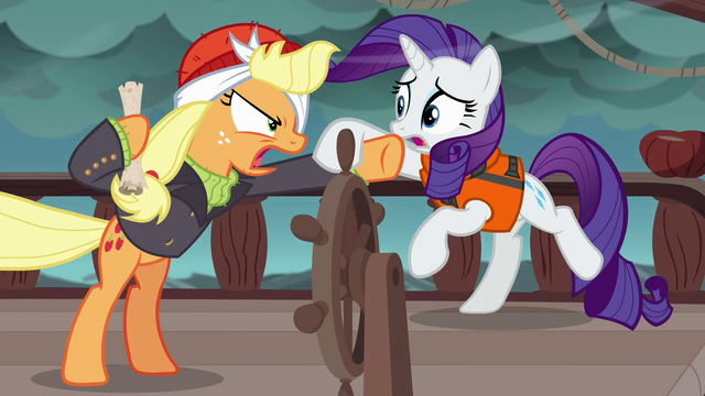 File:Pirate Applejack "no mutiny aboard me ship!" S6E22.png