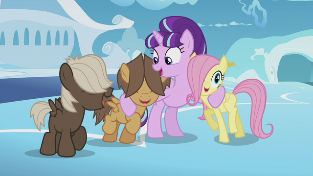 File:Starlight hugging Fluttershy and Hoops S5E25.png