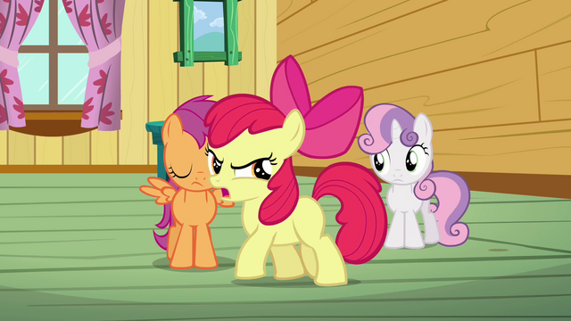 File:Apple Bloom 'We're not gonna be a bunch of tattle-tales!' S3E04.png