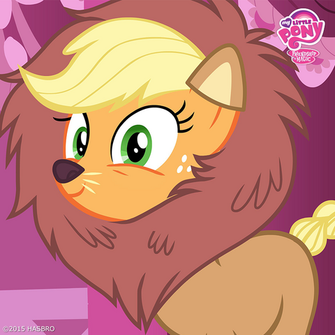 File:Applejack lion costume MLP facebook.png