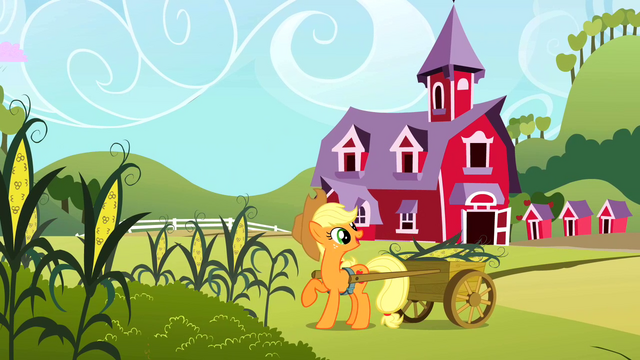 File:Applejack harvesting corn S2E01.png