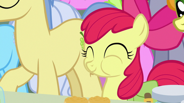 File:Apple Bloom happily eating pear jam S7E13.png
