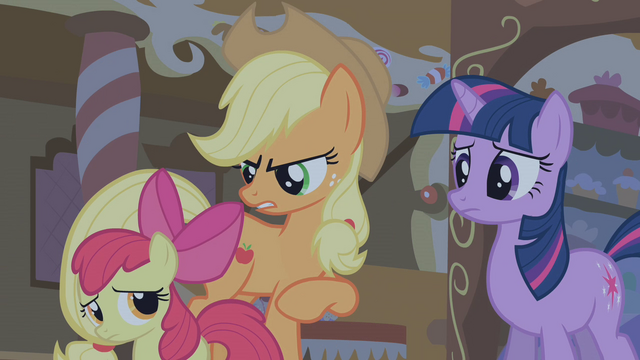 File:Applejack "hush and let the big ponies talk" S1E09.png