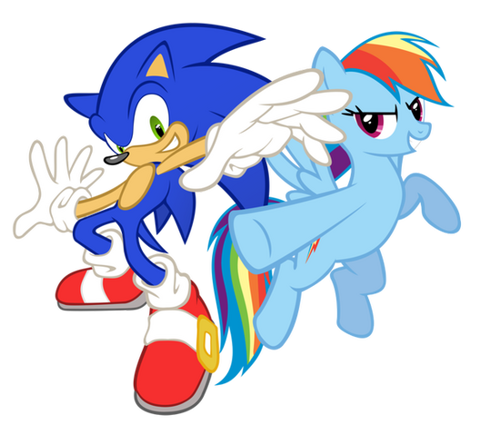 File:FANMADE Rainbow Dash and Sonic cross by Geogo999.png