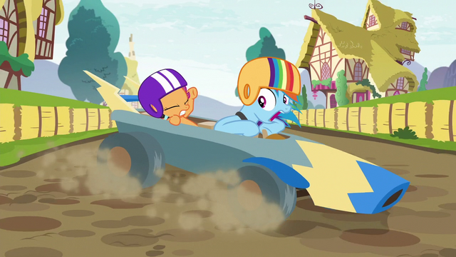File:Rainbow Dash losing control of the cart S6E14.png