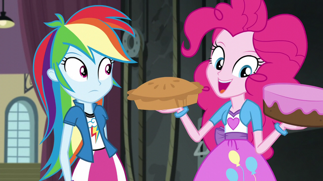 File:Pinkie Pie holding a pie and cake EG3.png