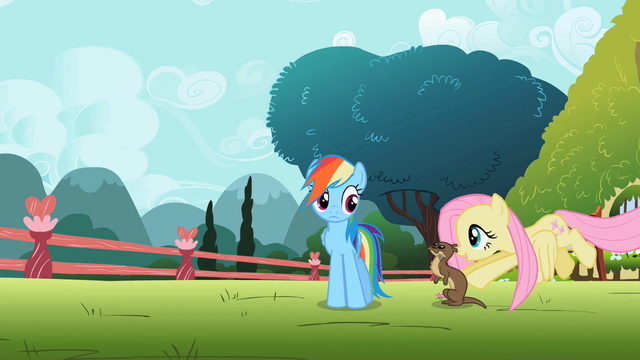 File:Fluttershy pushing otter S2E07.png