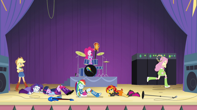 File:Fluttershy runs off-stage in shame EG2.png