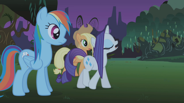 File:Rarity calls Rainbow Dash and Applejack insensitive S1E02.png