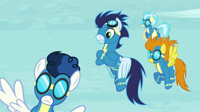 File:Soarin and other Wonderbolts see Stormy Flare S5E15.png