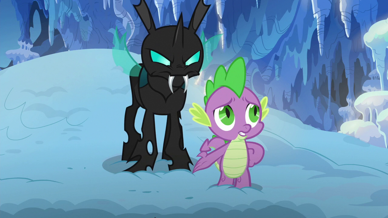 My Little Pony Spike And Thorax Image - Thorax appears behind Spike S6E16.png | My Little Pony