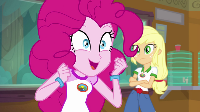 File:Pinkie Pie "being at camp is giving us" EG4.png