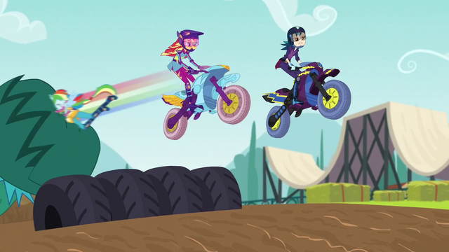 File:Rainbow tackles vine; Sunset and Indigo jump row of tires EG3.png