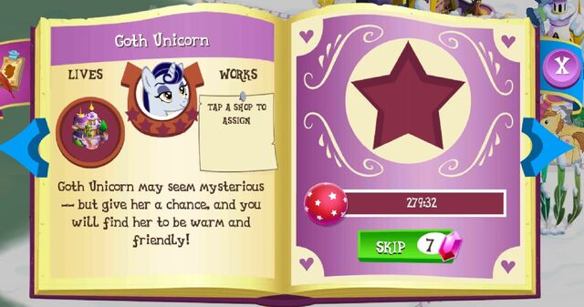 File:Goth Unicorn album page MLP mobile game.jpg
