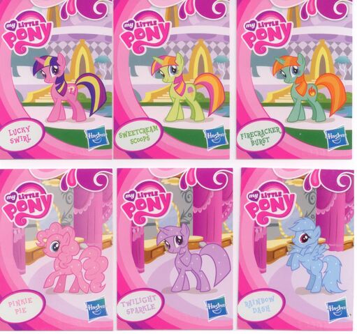File:EU wave 1 mystery packs scans - Lucky Swirl, Sweetcream Scoops, Firecracker Burst, Pinkie Pie, Twilight Sparkle, Rainbow Dash.jpg