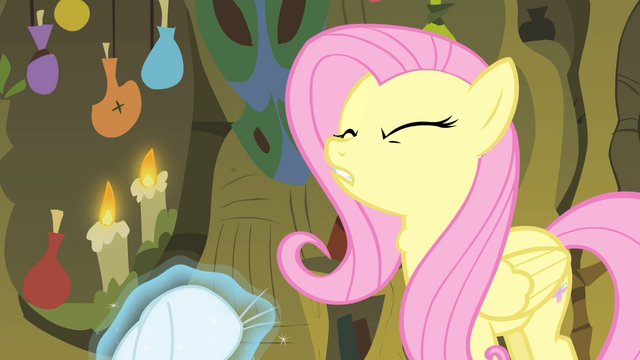 File:Fluttershy gulping S4E14.png