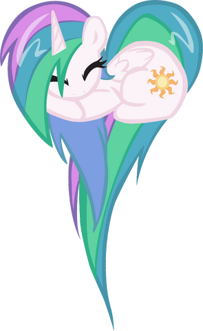 File:FANMADE Celestia heart pony.png
