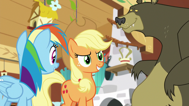 File:Applejack recommending Wrangler S7E5.png