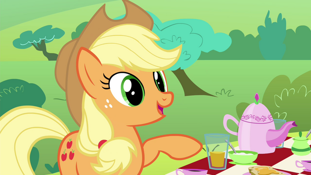 File:Applejack "Pinkie Pie told us you have a pet" S4E18.png