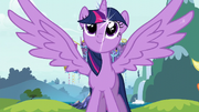 Princess Twilight outstretches her wings S5 opening