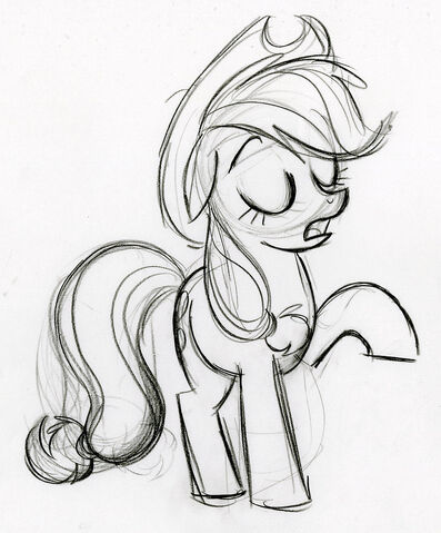File:Applejack Telling Someone Sketch.jpg