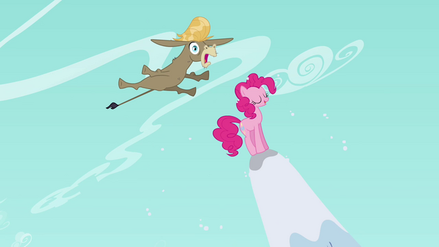 File:Pinkie Pie and Cranky on snowy mountain S02E18.png