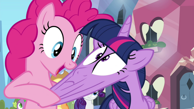 File:Pinkie stretching Twilight's face S4E25.png