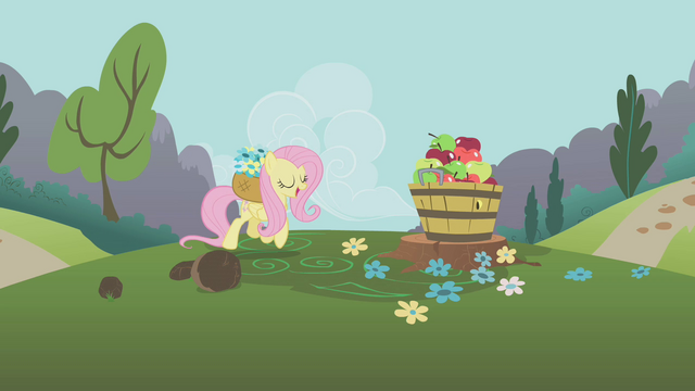 File:Fluttershy and apples S1E10.png