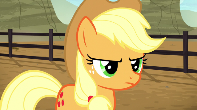 File:Applejack looking sternly at Braeburn S5E6.png