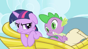 Spike reading Celestia's request to "make some friends" S1E01.png