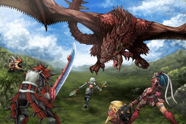 File:Konachan.com - 65976 armor daimyo hermitaur dragon kirin monster hunter naruga kuruga rathalos shibairo sword tail weapon wings.jpg