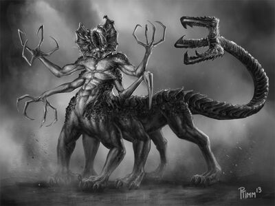 Kyron demon centaur concept by ptimm-d6e0mc1