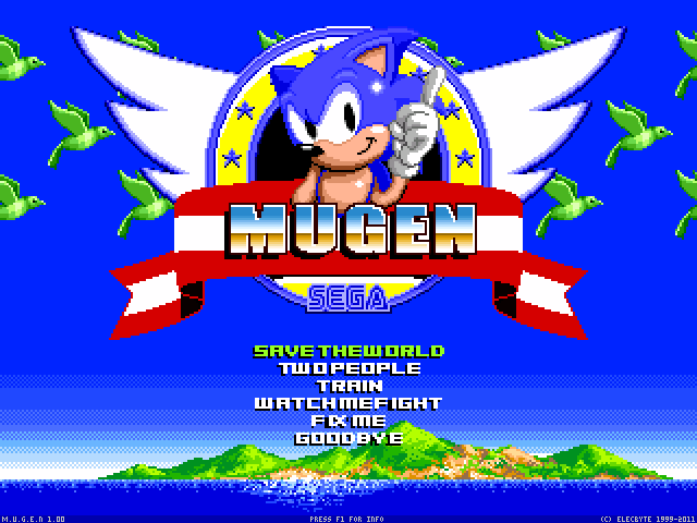 Mugen characters download Sonic. Sonic Mugen location resource.