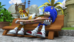 Sonic and Tails and a giant sandwich.png