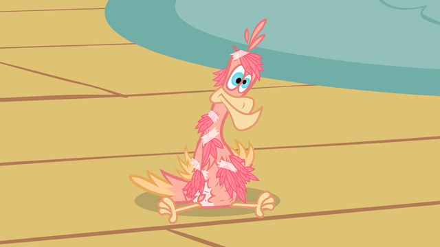 Fichier:Philamena s'étant collée des plumes S01E22.png