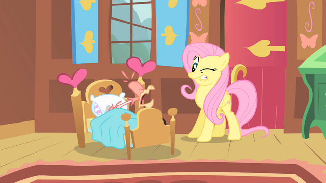 Fichier:Philamena toussant sur Fluttershy S01E22.png