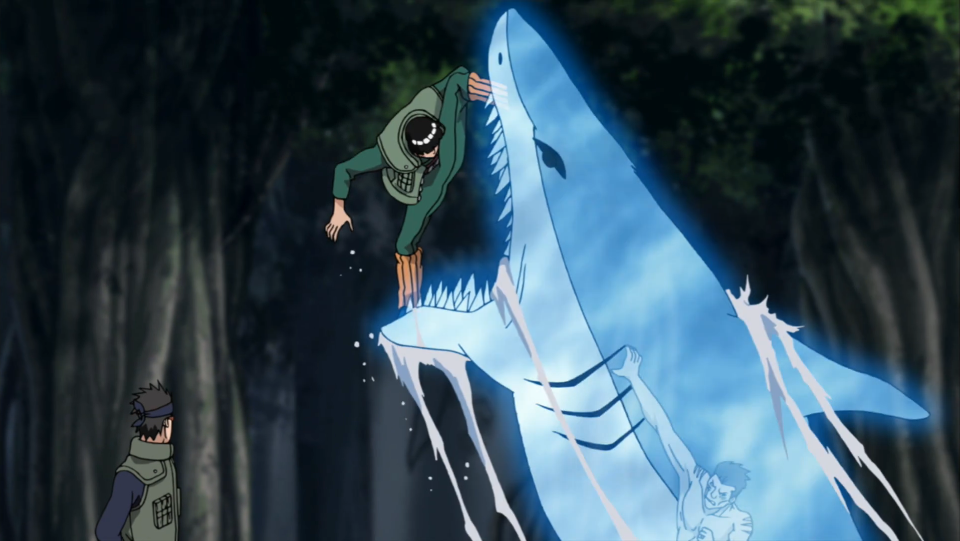 Liberação de Água: Técnica do Projétil do Tubarão de Água | Wiki Naruto