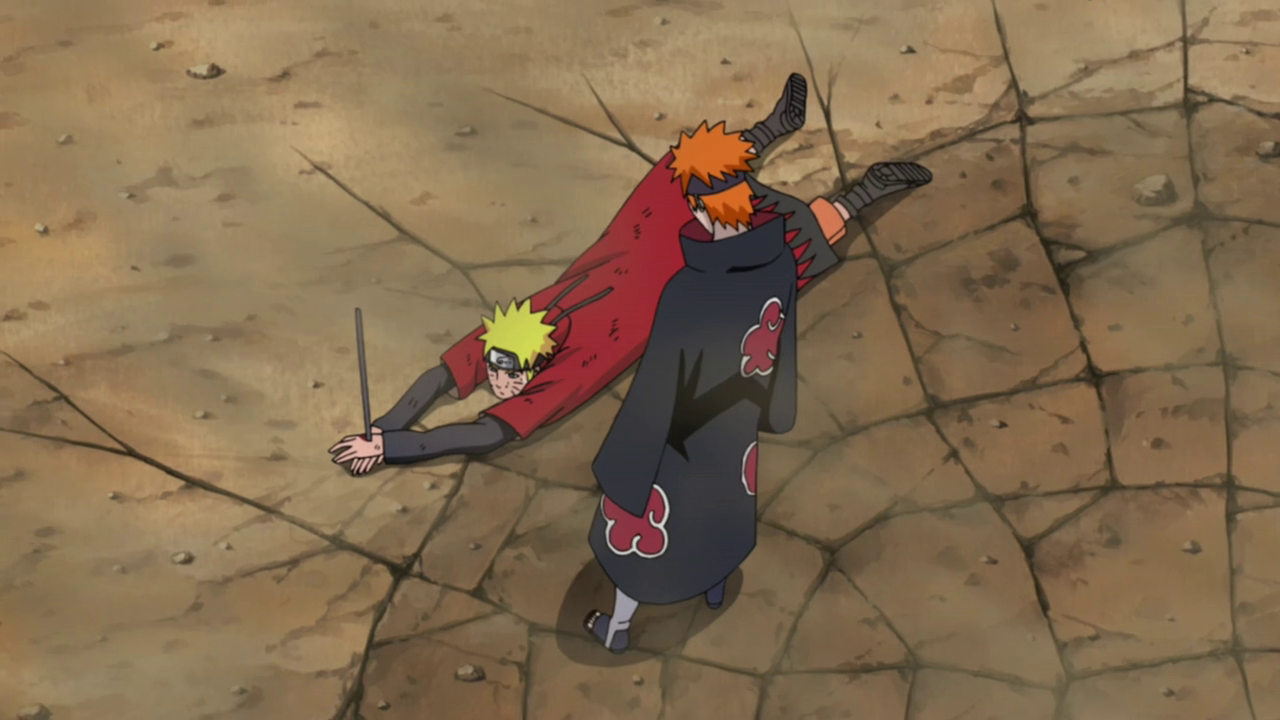 what episode is the naruto vs pain fight