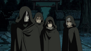 Orochimaru, Sasuke, Jūgo e Suigetsu chegam ao seu destino.png