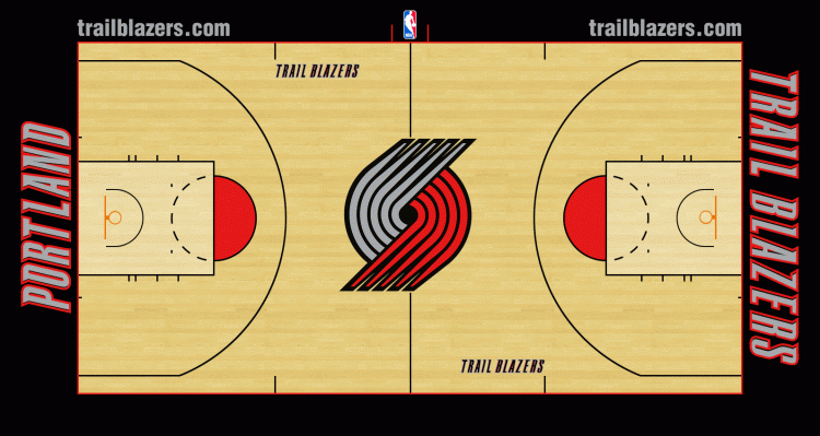 Image Portland Trail Blazers court logo gif Basketball Wiki
