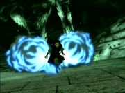 Azula's blue fire jets