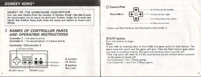 File:Donkey Kong Classics Manual pages 3-4.png